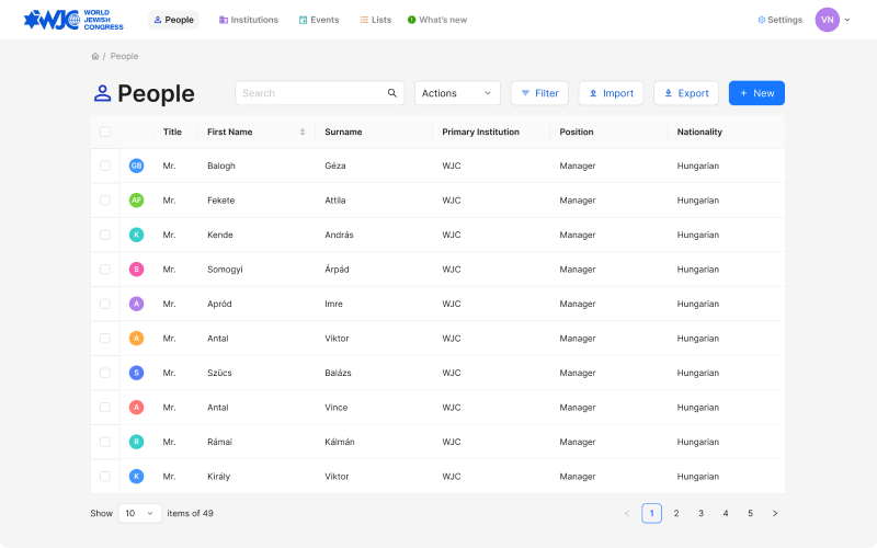 WJC Gum Platform Interface Screenshot